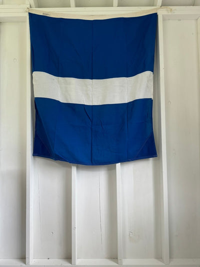 Vintage Nautical Signal Flag - J - Diamonds & Rust