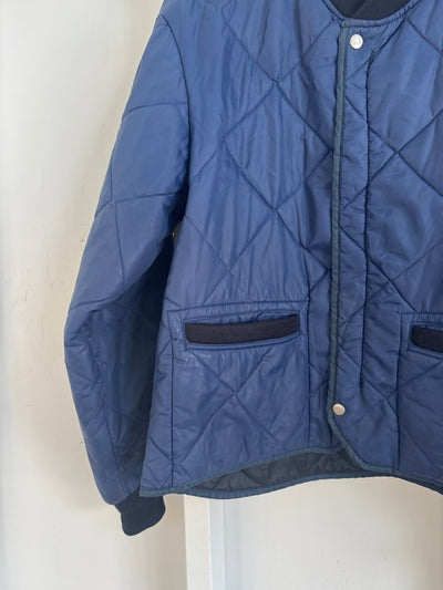 Vintage Navy Blue Liner Coat - Diamonds & Rust