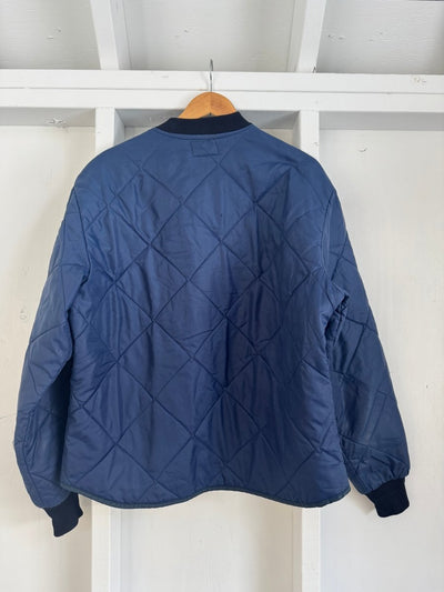Vintage Navy Blue Liner Coat - Diamonds & Rust