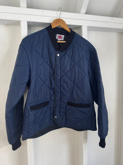 Vintage Navy Blue Liner Coat - Diamonds & Rust