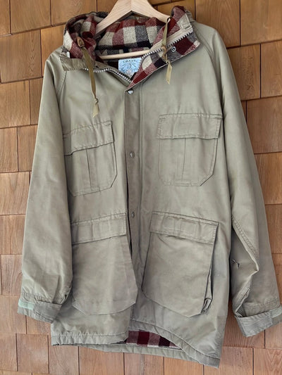 Vintage ORVIS Blanket Lined Parka - Tan - Diamonds & Rust