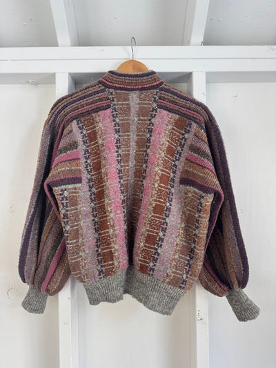 Vintage Pure Wool Cardigan - Diamonds & Rust