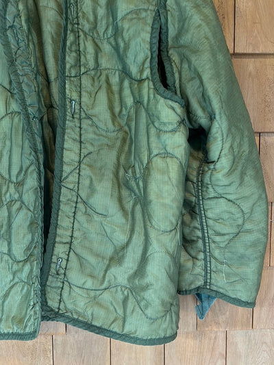 Vintage Quilted Liner Coat - Medium - Diamonds & Rust