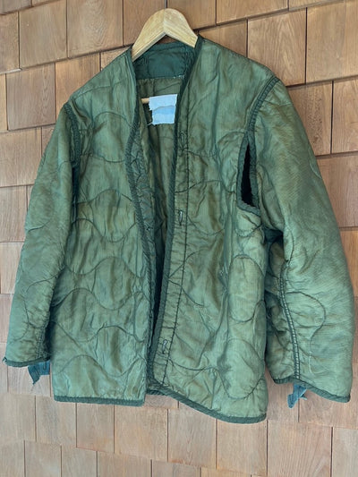Vintage Quilted Liner Coat - Medium - Diamonds & Rust