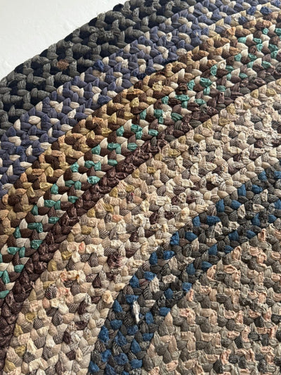 Vintage Rag Rug - Blues - Diamonds & Rust