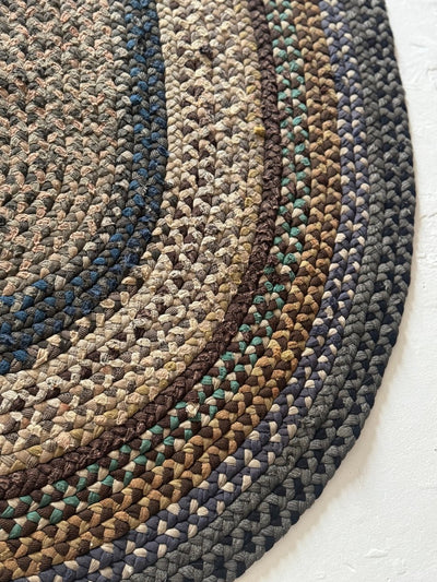 Vintage Rag Rug - Blues - Diamonds & Rust