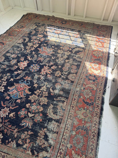 Vintage Rug 7'x 10' - Diamonds & Rust