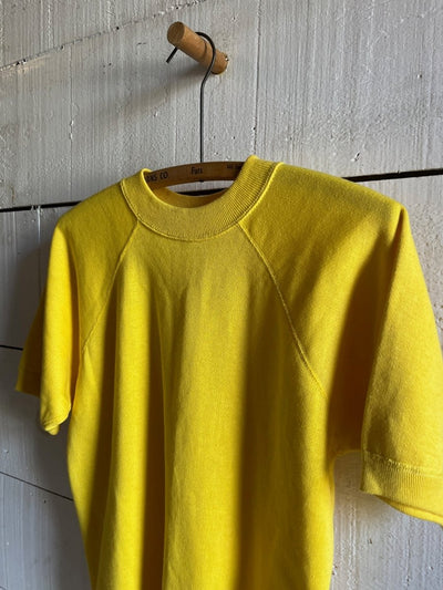 Vintage Short a sleeve Raglan Sweatshirt - Yellow - Diamonds & Rust