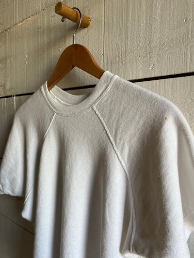 Vintage Short Sleeve Raglan Sweatshirt - White - Diamonds & Rust