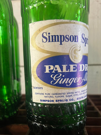 Vintage Simpson Springs Glass Bottle - Diamonds & Rust