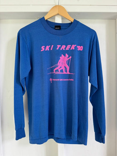 Vintage Ski Trek '90 Long Sleeve Tee Shirt - Diamonds & Rust