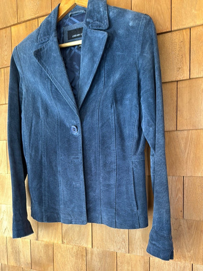 Vintage Suede Blazer - Slate Blue - Diamonds & Rust
