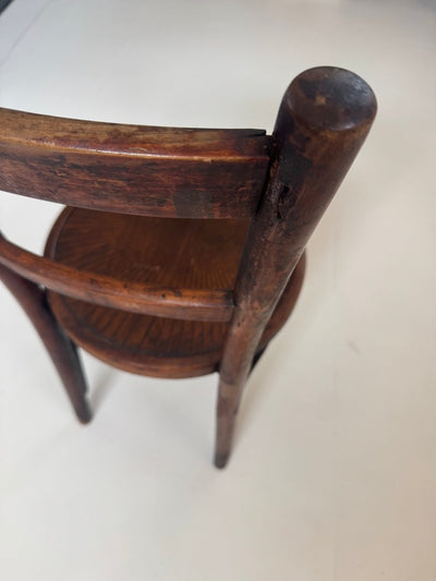 Vintage Thonet Style Bentwood Chair - Wood Grain - Diamonds & Rust