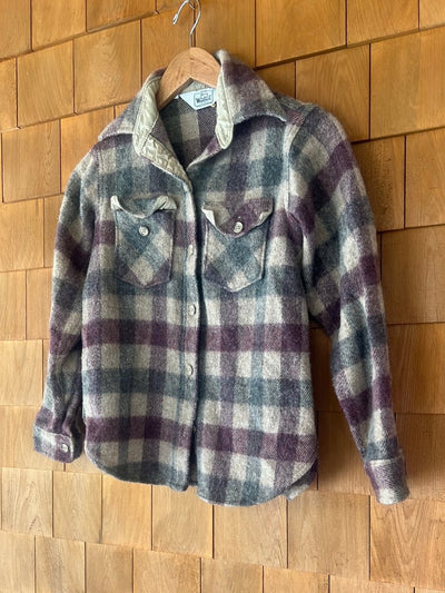 Vintage Women's Woolrich Plaid Shirt - Diamonds & Rust