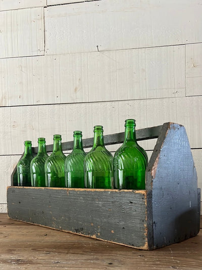 Vintage Wood Tool Caddy - Diamonds & Rust