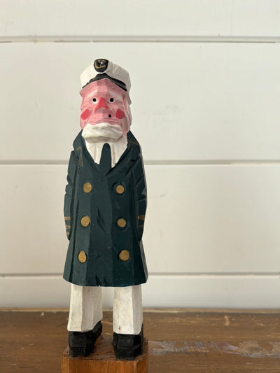 Vintage Wooden Captain - Navy Blue - Diamonds & Rust