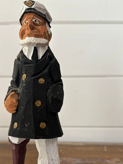 Vintage Wooden Fisherman - Captain - Diamonds & Rust