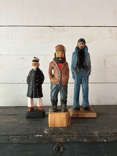 Vintage Wooden Sea Captain - Black Coat - Diamonds & Rust