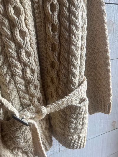Vintage Wool Fishermen's Sweater - Diamonds & Rust