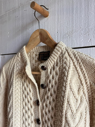 Vintage Wool Fishermen's Sweater - Diamonds & Rust
