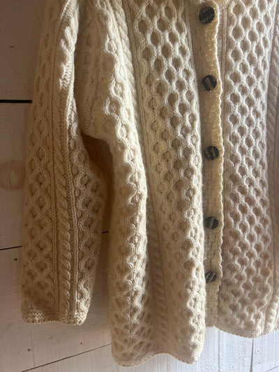 Vintage Wool Fishermen's Sweater - Diamonds & Rust