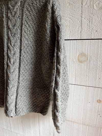 Vintage Wool Fishermen's Sweater - Diamonds & Rust