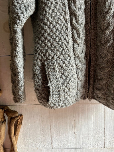 Vintage Wool Fishermen's Sweater - Diamonds & Rust