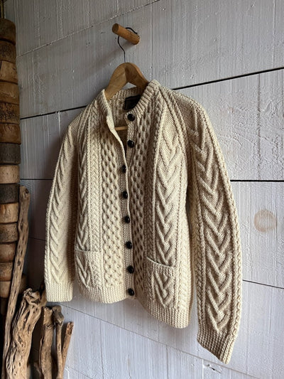 Vintage Wool Fishermen's Sweater - Diamonds & Rust