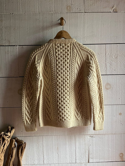 Vintage Wool Fishermen's Sweater - Diamonds & Rust