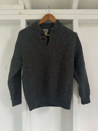 Vintage Wool Sweater - Charcoal Grey - Diamonds & Rust