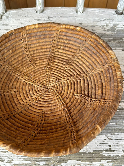 Vintage Woven Bowl - Diamonds & Rust
