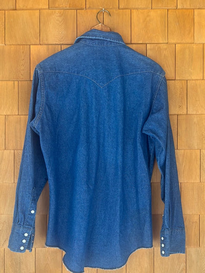 Vintage Wrangler Cowboy Cut Denim Shirt - Diamonds & Rust