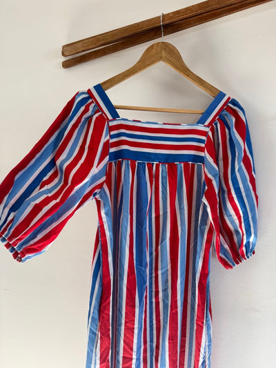 VTG 60's 70's Striped Dress - Diamonds & Rust