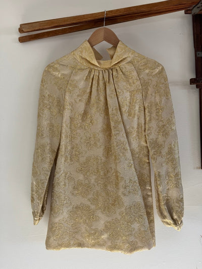 VTG 60s Gold Long Sleeve Tunic - Diamonds & Rust