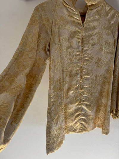 VTG 60s Gold Long Sleeve Tunic - Diamonds & Rust