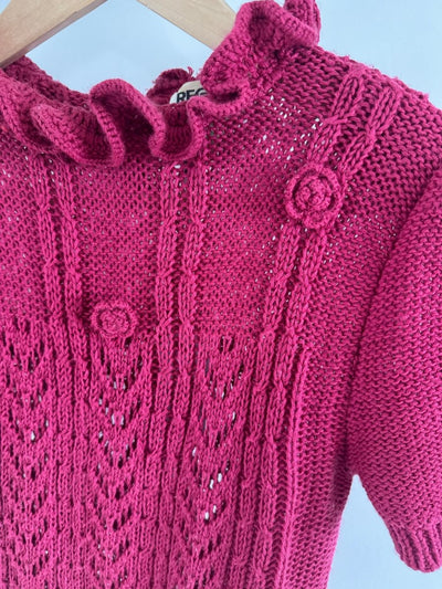 VTG 80s Regina Porter Short Sleeve Sweater - Diamonds & Rust