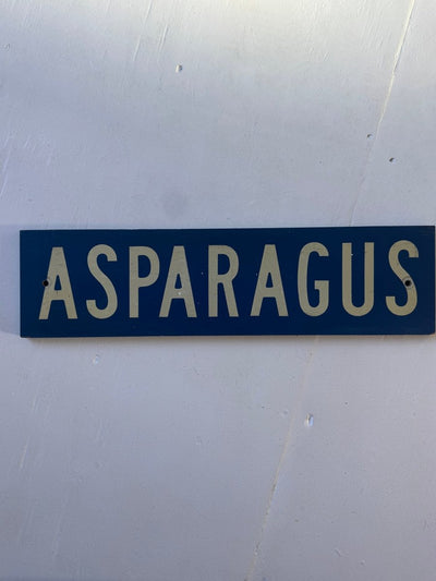 VTG Asparagus Farm Stand Sign - Diamonds & Rust