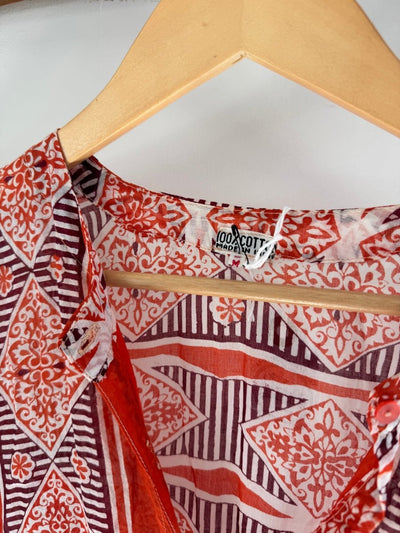 VTG Block Print Dress - Made in India - Diamonds & Rust
