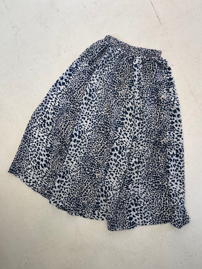 VTG Blue Leopard Skirt - Diamonds & Rust