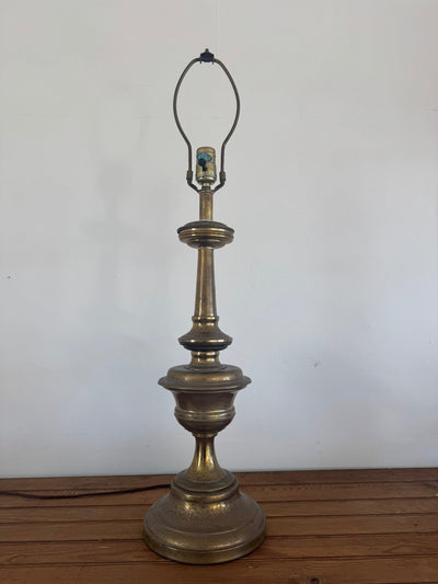 VTG Brass Table Lamp - Diamonds & Rust