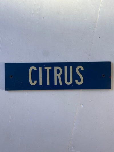 VTG Citrus Farm Stand Sign - Diamonds & Rust