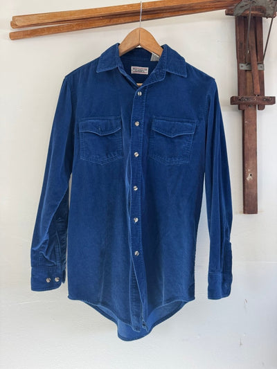 VTG Corduroy Shirt - Blue - Diamonds & Rust