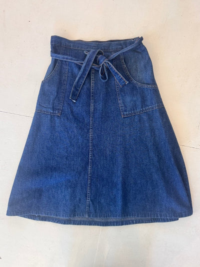 VTG Denim Wrap Skirt - Diamonds & Rust