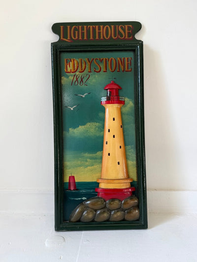 VTG Eddystone Lighthouse Sign - Diamonds & Rust