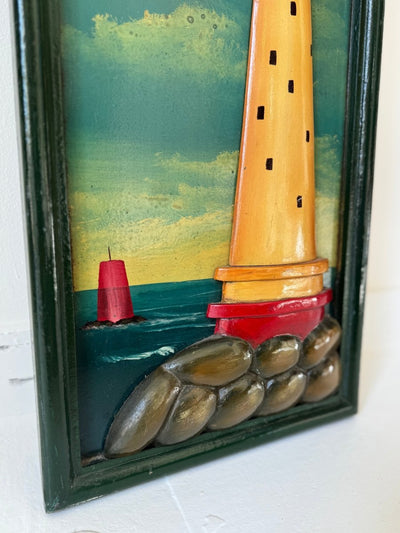 VTG Eddystone Lighthouse Sign - Diamonds & Rust