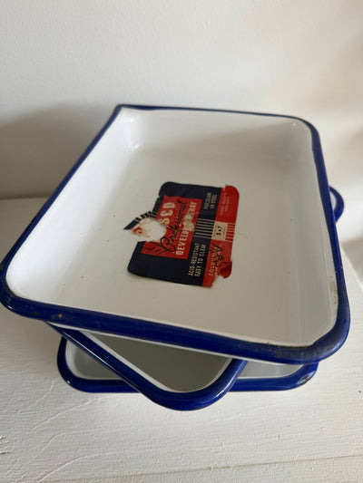 VTG Enameled Cecso White Photo Tray - DEAD STOCK - Diamonds & Rust