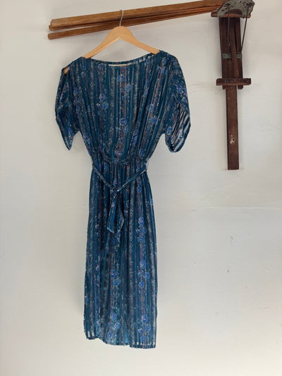 VTG Floral Silk Dress - Diamonds & Rust