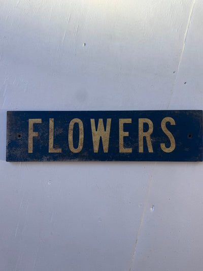 VTG Flowers Farm Stand Sign - Diamonds & Rust