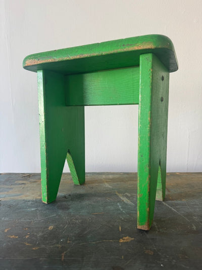 VTG Green Stool - Display - Diamonds & Rust
