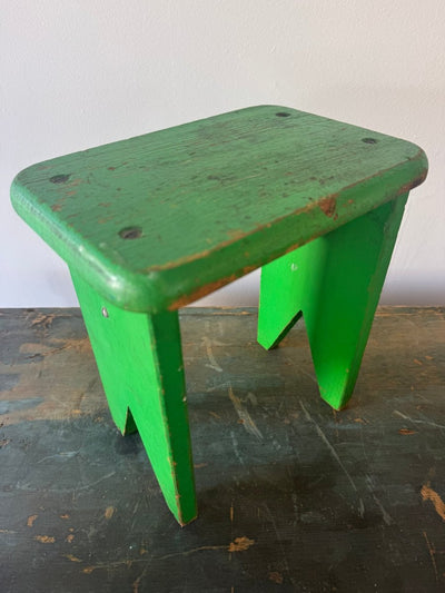 VTG Green Stool - Display - Diamonds & Rust